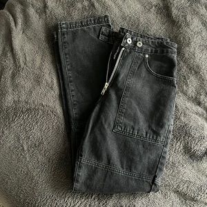 The ragged priest black jean zip front
